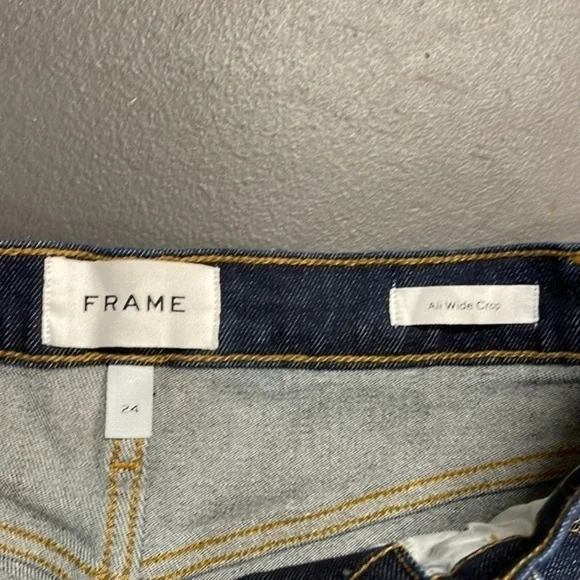 Frame denim Ali wide crop with raw hemline - Picture 4 of 6
